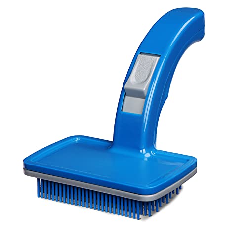 Titan Slicker Dog Brush | Self Cleaning Slicker Brush For Dogs | Ergonomic Dog Slicker Brush | Slicker Brush for Long Haired Dogs | Easy To Use Pet Slicker Brush for Massage | Cat Hair Grooming Brush