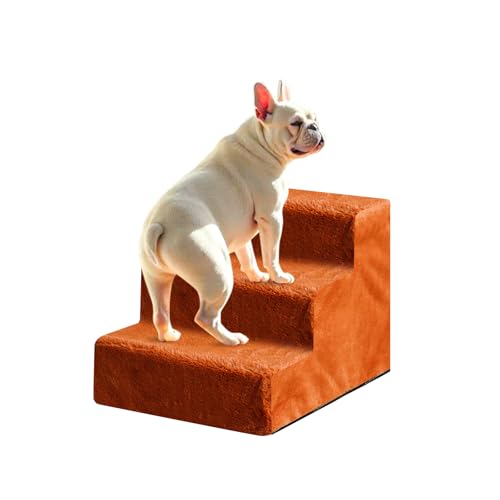 Enjoying 犬 階段 ステップ ペット用階段 3段 滑り止め 組み立て式 犬 階段 ステップ 足腰への負担を軽減 怪我防止 安全 ヘルニア 猫 小型犬 老犬介護 ケガ防止 滑り止め 介護用品(3段-ブラウン)