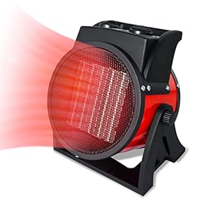 UISEBRT Keramische Ventilatorkachel 3000 W Elektrische Kachel -Verwarmingstoestel met Oververhittingsbeveiliging, Elektrische Verwarming voor Bouwplaats, Garage, Werkplaats