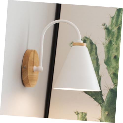 Lámpara de pared para falta de luz, aplique de madera y hierro fácil de instalar 6