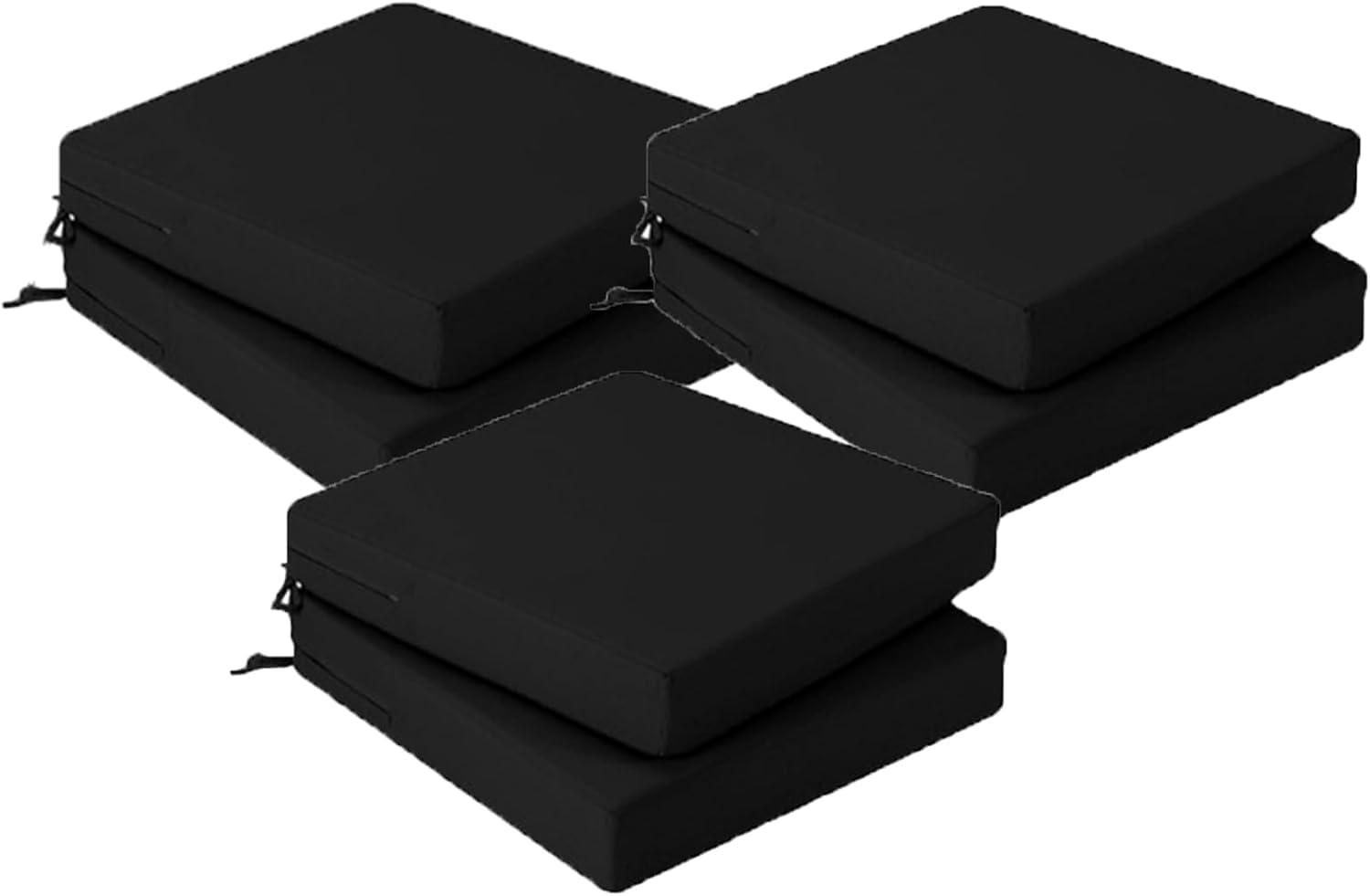 Cuscini impermeabili per esterni, 40 x 40 cm, set da 6, ideali per mobili da giardino, sedie da pranzo, divani, eleganti lacci per terrazza e cortile.