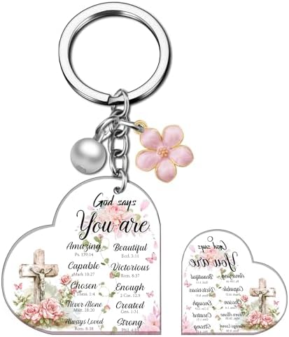 Iweca Chaveiro Cristão: Presentes Religiosos para Mulheres, Versí...