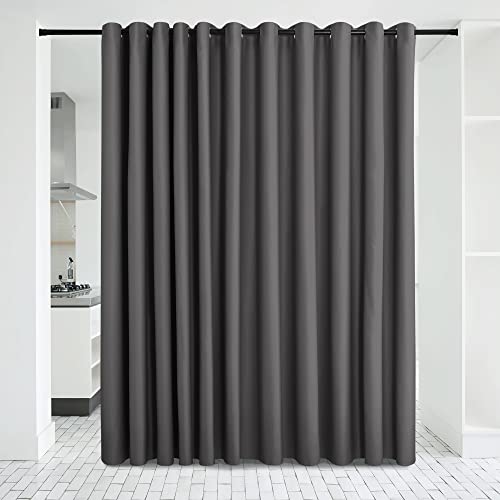 Image of NICETOWN Verical Blinds for Living Room Bedroom Dining Sunroom Basement Wall Divider, Room Dividers Space Screens Partitions, Extra Large Blackout Curtain (1 Pack, 20ft Wide x 8ft Long, Grey)