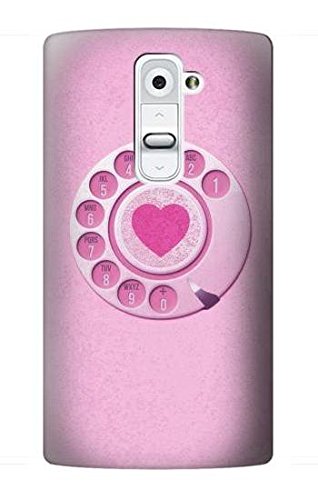 R2847 Pink Retro Rotary Phone Case Cover for LG G2