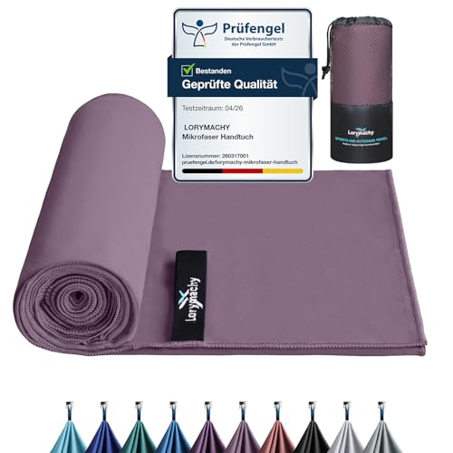 Mikrofaser Handtuch 30x60cm Fitness Handtuch mit Silberionen-Behandlung Ultraleicht & Saugstark Schnelltrocknend Ideal für Fitness Yoga Reisen Camping Wandern & Strand Samtviolett