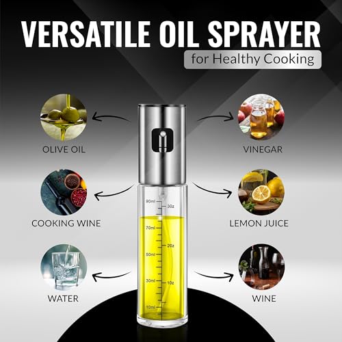 River Phoenix Oil Sprayer for Cooking, Oil Spray Bottle, Oil Spray for Cooking, Olive Oil Sprayer for Salad, Barbecue, Baking in the Kitchen, Made of Alloy Steel - Image 4