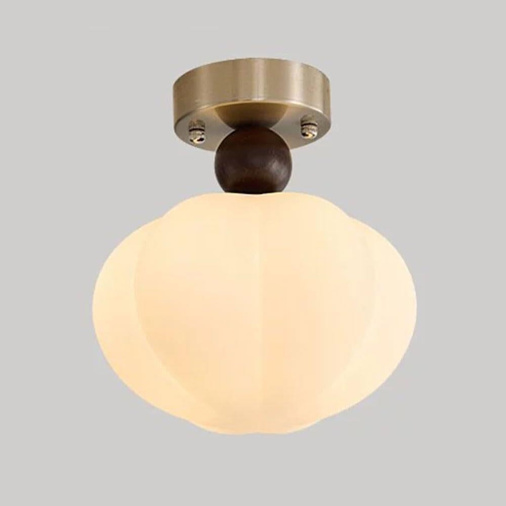 Lampada da soffitto con Paralume in Vetro in Stile Francese