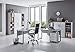 Produktbild BMG-Moebel.de Büromöbel komplett Set Arbeitszimmer Office Edition in Lichtgrau/Weiß Hochglanz (Set 5)