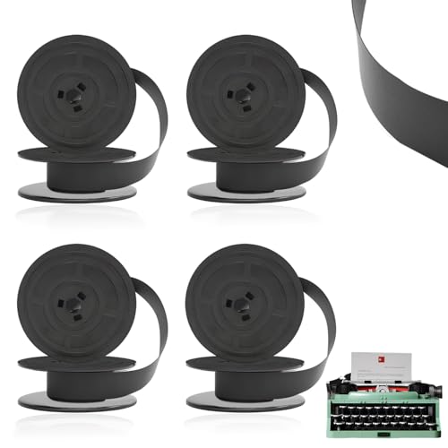 YUJUVI Farbband Schreibmaschine Farbband für DIN 2103 Schreibmaschinenband mit Olivetti GR4-4Stk Schwarz Hochwertiges Farbband für klare und präzise Druckergebnisse