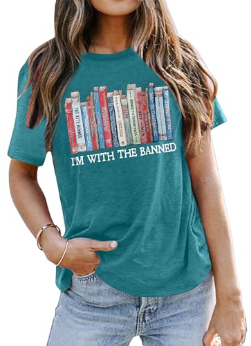 Image of Books Shirts for Women Reading T-Shirt Book Lover Tops Funny Readers Gifts Clothes Casual Librarian Tees