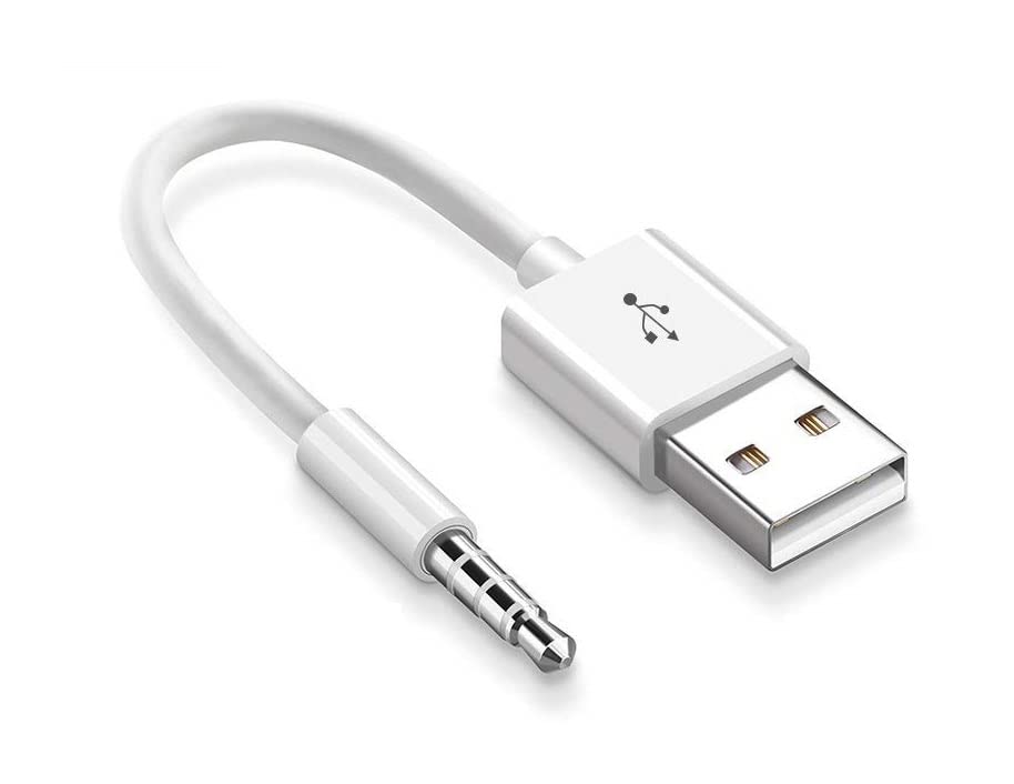Mr. Gadget's Solutions® USB to 3.5mm Jack Cable for iPod Shuffle (3rd-7th Gen) - Sync & Charge