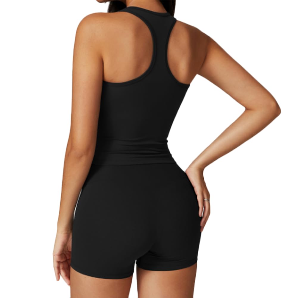 Conjunto Deportivo de Mujer Set de Gimnasio Ropa deportiva de verano para yoga, Pilates y Entrenamiento