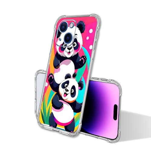 Coque pour iPhone 15 panda rose pour protéger votre mobile