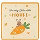 Gruss & CO Zauberhandtuch Motiv Möhre | Gästehandtuch, 30 cm x 30 cm, Baumwolle, quadratisch gepresst | Geschenk Ostern, Osternest, Osterdeko | 73809