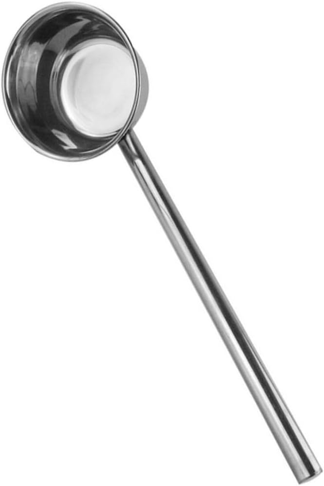 Veemoon Stainless Steel Water Scoop Ladle Thickened Medium Size Long Handle Multipurpose Kitchen Accessory for Home and Cooking Use