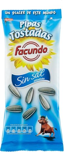 Facundo Pipas de Girasol Tostadas Sin Sal Añadida100g | 100% Naturales | Extra Crujientes | Doble Crack | Frescura Garantizada con Facundo Fresh (Paquete de 6)