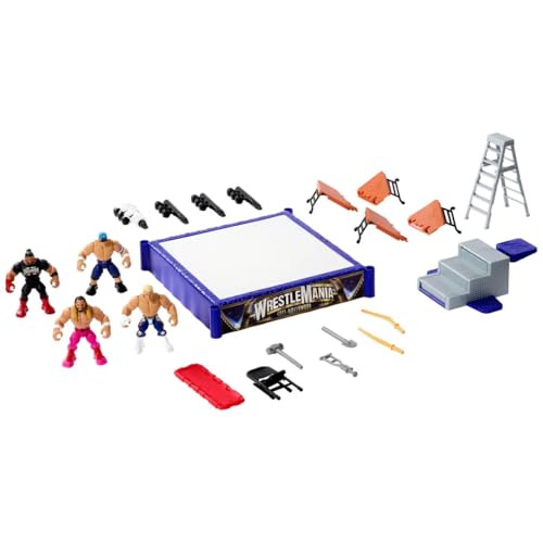 WWE Knuckle Crunchers Mini Mayhem Ring Bundle Playset, Cody Rhodes, John Cena, Seth Rollins Figures - image 1