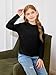 Haloumoning Girls Oversized Long Sleeve Shirts Kids Fashion Crewneck Tunic Tops Curved Hem Tees 7-14 Years Black