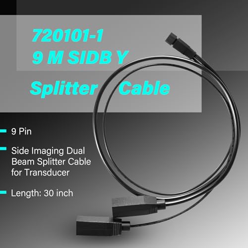 Image of 720101-1 9 M SIDB Y 9-Pin Side Imaging Dual Beam Splitter Cable Y-Cable for Humminbird Side Imaging Poducts and 2D Sonar