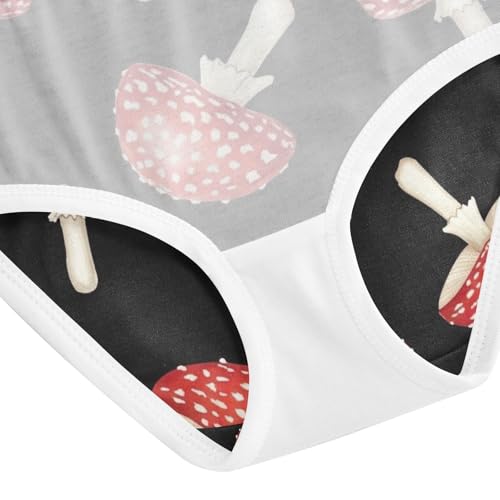 Spotted Mushrooms Black Undies for Toddler Girls, Underwear Girls, 2T–8 Years4