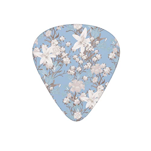 Lot de 12 médiators de guitare élégants à fleurs aquarelles bleues vintage pour guitare électrique basse acoustique Cadeau idéal pour les amateurs de guitare acoustique - Les Beatles, Paul McCartney, John Lennon, RIngo Starr, George Harrison Lot de 12 médiators de guitare élégants à fleurs aquarelles bleues vintage pour guitare électrique basse acoustique Cadeau idéal pour les amateurs de guitare acoustique