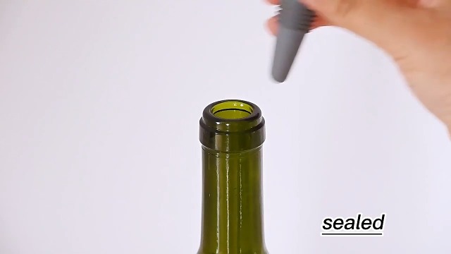 Tappi per Bottiglie di Vino in Silicone, 6PCS, con fondo in acciaio