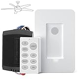 Universal Ceiling Fan Remote Control Kit,Wireless Wall Mounted Remote Control Switch & Receiver Repl