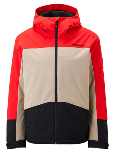 Ziener Herren TARAINO-Z Ski-Jacke/Snowboard-Jacke | atmungsaktiv, wasserdicht, red, 52