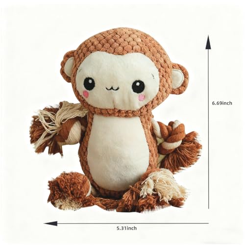 Juguete de Peluche para Perro 2-Pack (Mono + Ardilla) miniatura 6