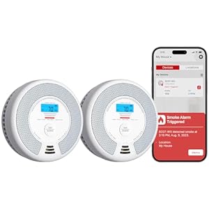 X-Sense Detector de Humo y monóxido de Carbono Wi-Fi con batería reemplazable, Detector Combinado Inteligente Compatible con la aplicación X-Sense Home Security, SC07-WX, 2-Pack
