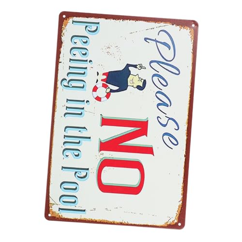 Toddmomy Humorvolles Pool-Warnschild Vintage-Stil