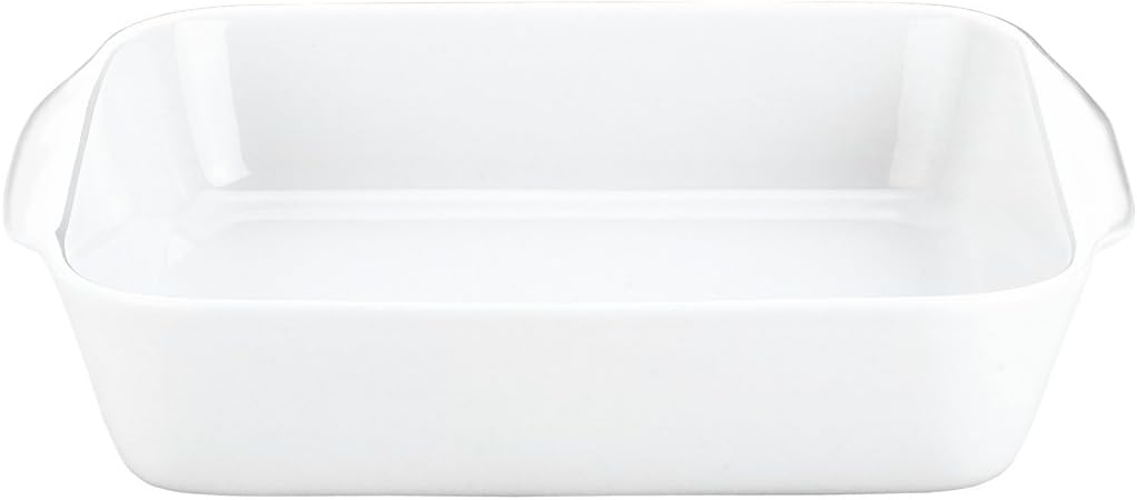 Pillivuyt Porcelain Medium 3-1/2-Cup, 6-3/4-Inch Square Baker