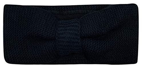 PiriModa Damen Stirnband Strick Fleece Ohrwärmer Winter Kopfband Haarband (Schwarz) Cover