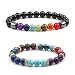 Produktbild Yolistar 7 Chakra Perlenarmband, 8mm Natürliche Edelstein Heilung Yoga Perlen Armband 2 Stück, Sieben Chakra Perlenarmband Energie für Geschenk Geburtstag für Frauen Männer