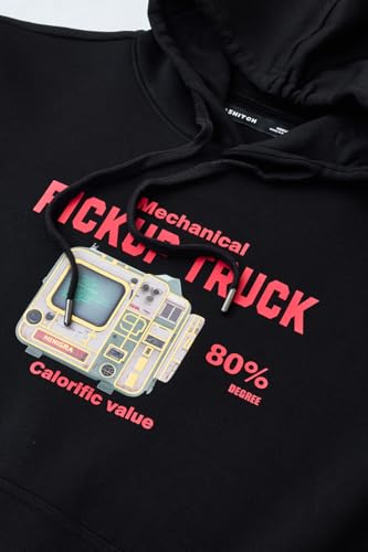 Image of SNITCH Men Casual Hoodie| Oversized Fit Hooded Neckline with Graphic Print & Long Sleeve| Soft Cotton-Polyester Blend for Daily Winter Wear & Streetwear