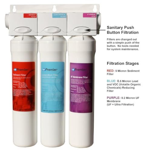 Image of Watts Premier Annual Pure UF-3 5-Pack Filter Kit for 3-Stage Ultra Filtration and RO Pure Reverse Osmosis System, Push Button, 2 Sediment Filters, 2 LVOC Carbon Filters, UF Membrane, WQA Certified