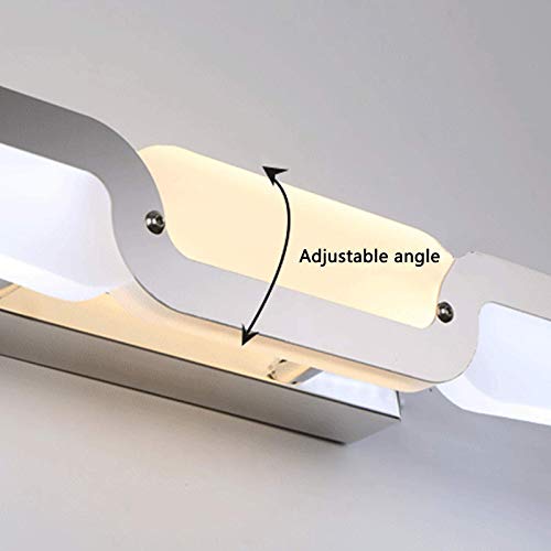 Luces de espejo de baño en acero inoxidable de 49cm frente a apliques comunes 3