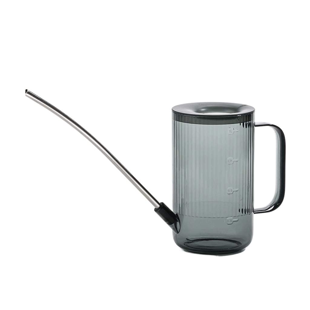 Rozpylacz Konewka Konewki Konewka Ze Stali Nierdzewnej Długi Garnek Do Podlewania Ust Przezroczyste Konewki Do Roślin Bonsai Ogród Na Zewnątrz Opryskiwacz (Color : Grey, Size : 20 * 10 * 17cm)