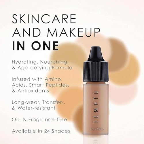 TEMPTU One Airbrush Make-up Kit with Cordless Compressor, 6 Shades: 11-Piece Set, Portable Air Brush Machine & Airpod Pro, 3 Shades of Foundation, Blush, Bronzer, Instant Concealer, Perfect Complexion - Image 4