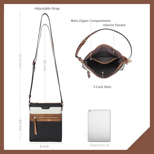 CHOLISS Crossbody Bags for Women, Purses for Women Handbags with Vegan Leather, Travel Purse Over Shoulder Bag3