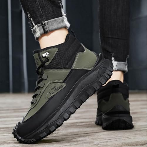 The First Young Shoes Men, Safety Work Orthopedic Hiking Boots, Men'S Outdoor Hiking Boots,Men'S Fashionable Casual Lace Up Walking Shoes2