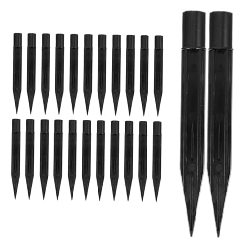 Piquets pour lampes solaires HEMOTON - Lot de 24 piquets de rechange pour jardin