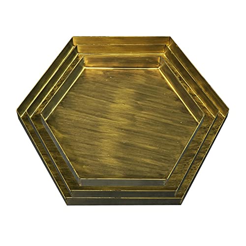 Plateau de service marron pour rangement de cosmétiques et bijoux - 6