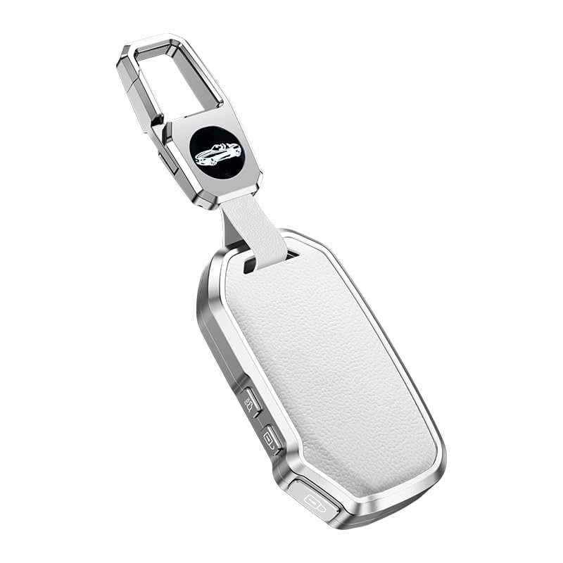 Cover Per Chiave Auto In Silicone TPU, Adatta A Kia (Rio, Sportage, Ceed, Sorento, Niro, 2019-2022), Colore Bianco Con Bordi Argentati - 2