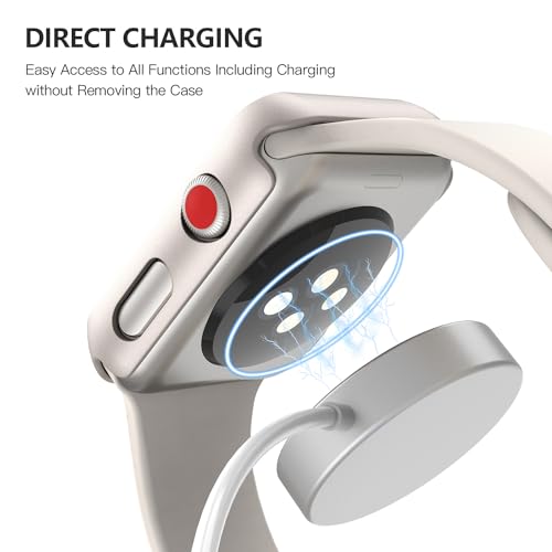 Image of Misxi Case with Screen Protector for 38mm Apple Watch Series 3 /2 | 2-Pack Cover with Tempered Glass for 3 /2, Scratch Resistant Sensitive Touch Protection, Starlight