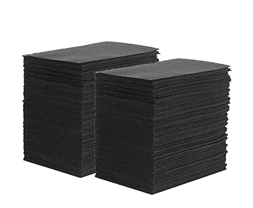 150 piezas de baberos dentales, baberos de tatuaje desechables premium desechables, fundas de mesa de tatuaje, bandeja de tatuaje limpia, suministros de tatuaje multiusos, negros