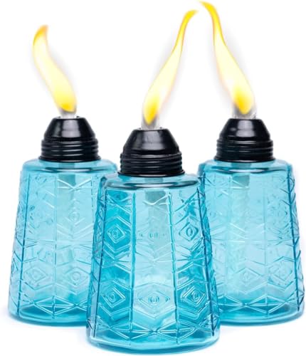 Lampes de poche en verre multicolores de table pour décoration terrasse extérieure