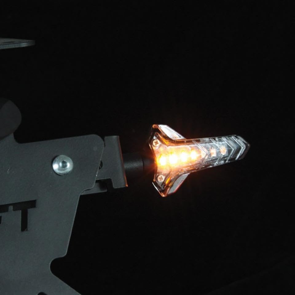 Chaft - Par de intermitentes secuenciales LED 12 V WAPON negro para moto Triumph IN1104