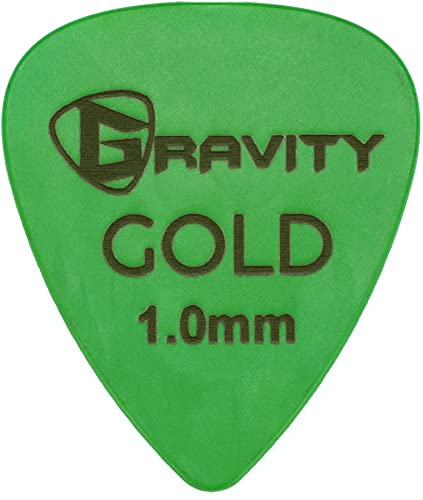 Gravity Gold Series Guitar Picks - Ideal For Beginners & Professionals - Pack of 4