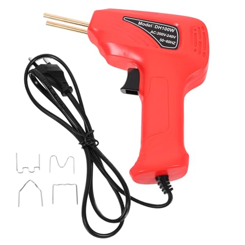 KICHOUSE 1 Juego De Soldadura De Plástico Kit De Soldadura Grapas De Soldador De Plastico Kit De Reparación De Parachoques De Plástico Kit De Reparación De Plástico Rojo Cobre